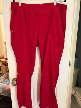 Healing Hands Red Scrub Pants XLP